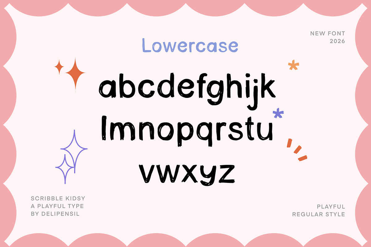 Scribble Kidsy - Playful Handwritten, a Handwritten Font by delipensil (Photo 6 of 8)