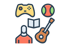 Hobby pastime color icon, a Duotone Icon by Creative priyanka