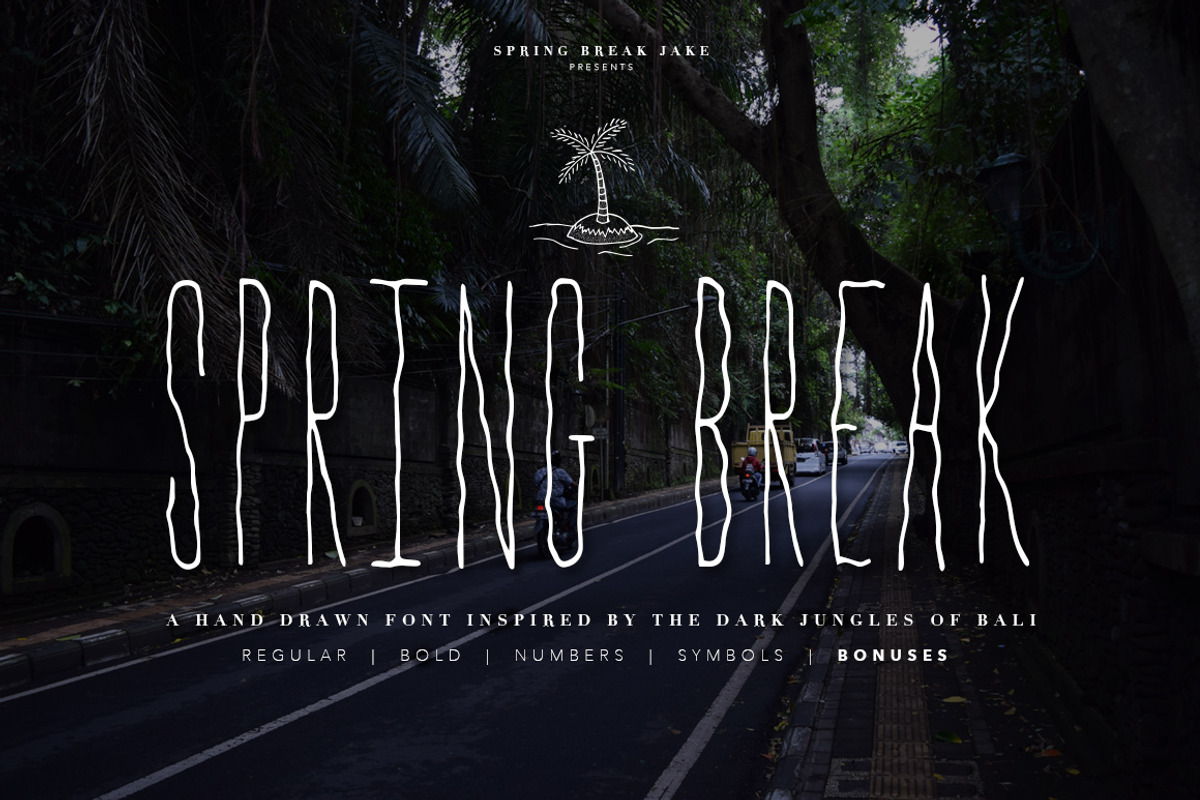 Spring Break Font + Bonus Graphics