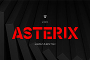 Asterix Font | Futuristic Bold Font, a Font by WhymoreArt (Thumbnail 1 of 10)