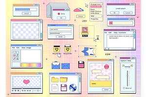 Browser retro screens. Vintage, a Technology Illustration by Stock-Smart-Start