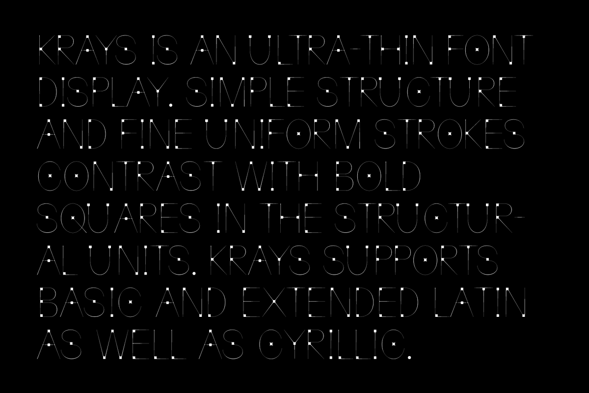 Krays — Extra Thin Accidental Font, a Serif Font by Viktor Pesotsky | Fonts (Photo 6 of 18)