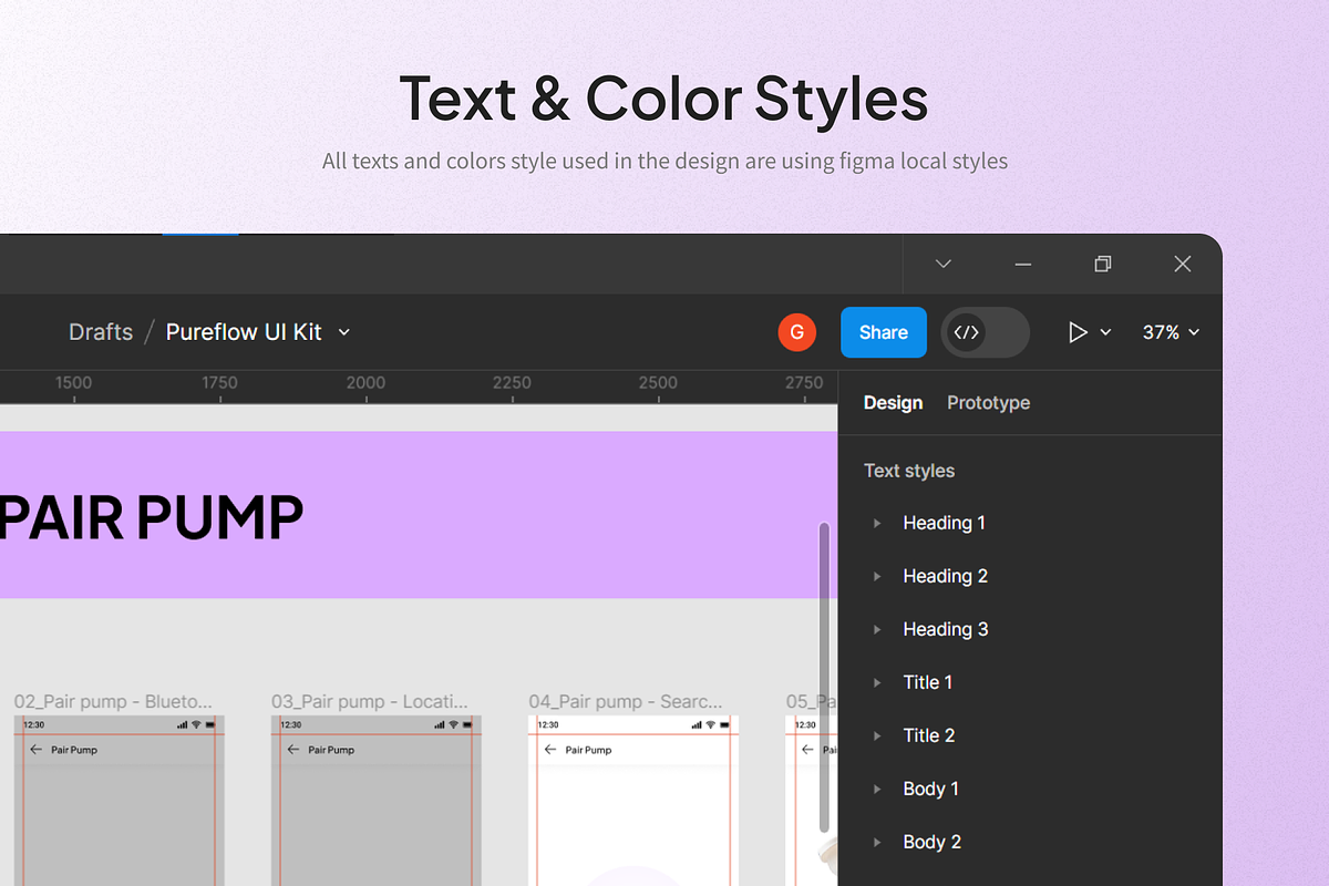 Pureflow - Breast Pump App UI Kit, an App Template by miawmiaw (Photo 4 of 6)