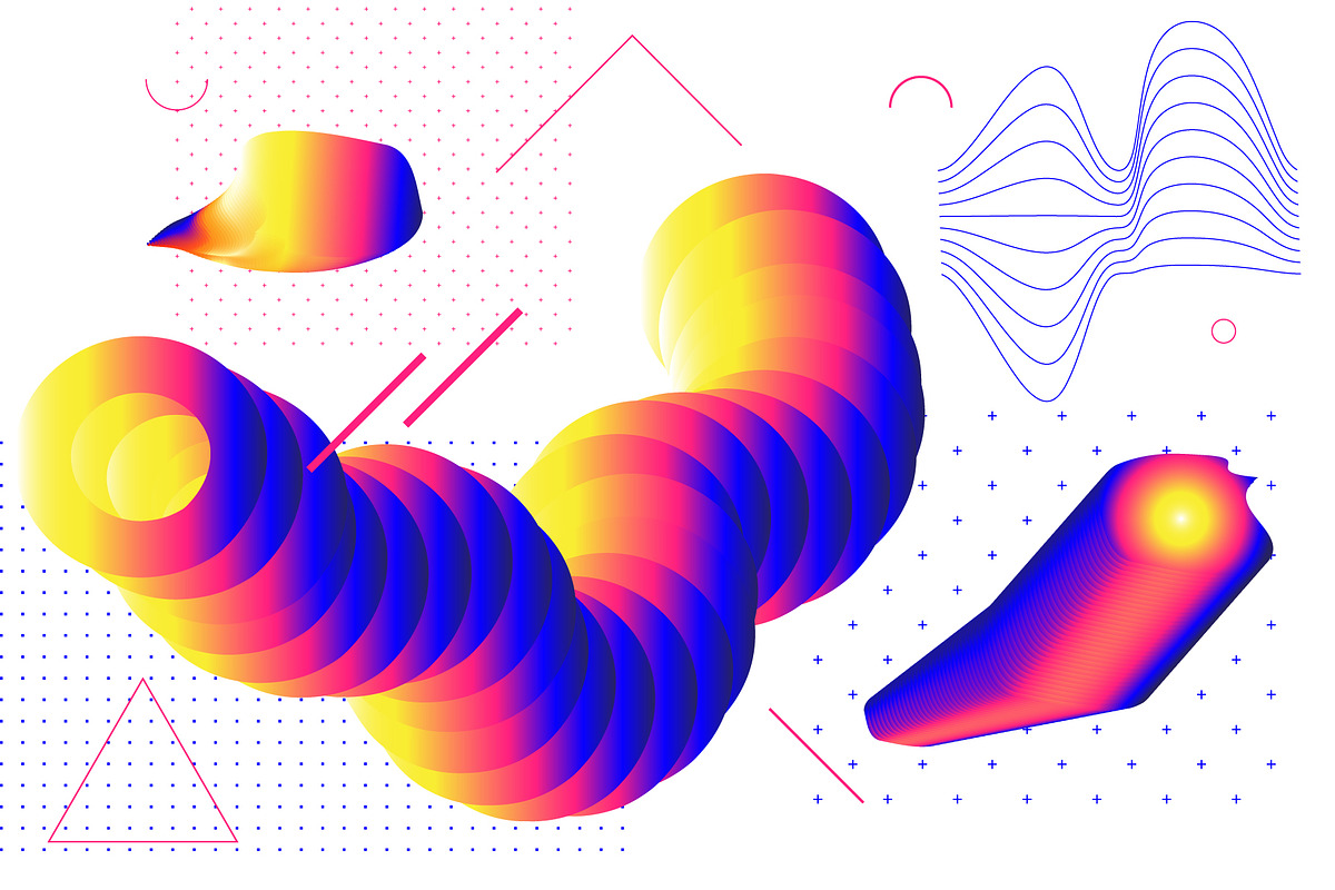 85 Gradient Object Poster Background, an Object Graphic by softulka