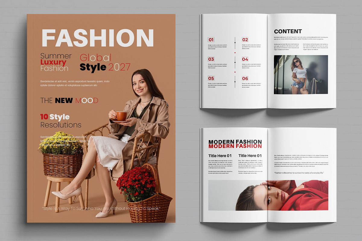 Fashion Magazine Design, a Magazine Template by MightyDesign (Photo 1 of 6)
