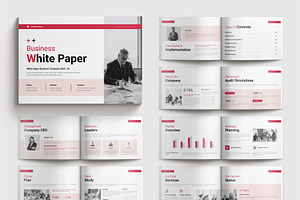 White Paper Template Landscape, a Brochure Template by Cleffon_Graphic_Studio