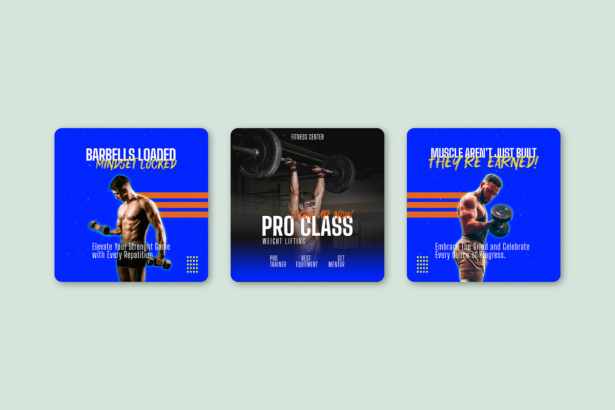 Fitness Coach Instagram Template, a Social Media Template by SecondBrain Store (Photo 2 of 10)