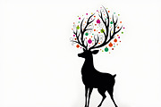 Majestic Deer Silhouette Bundle, an Illustration by jahid234 (Thumbnail 4 of 7)
