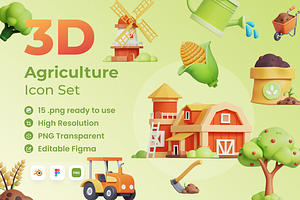 Agriculture 3D Illustration