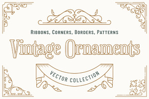 Vintage Ornaments. Vector Collection