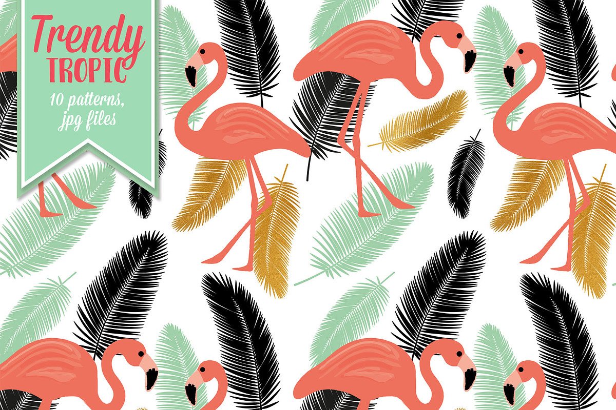 Trendy Tropic Patterns, a Pattern Graphic by Chus Moreno Studio (Photo 2 of 6)