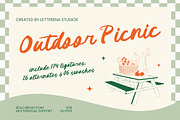 Outdoor Picnic Bold Brush Font, a Script Font by Letterena Studios Script (Thumbnail 1 of 10)