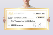 Giant Cheque Template, a Stationery Template by BrandPacks (Thumbnail 4 of 6)