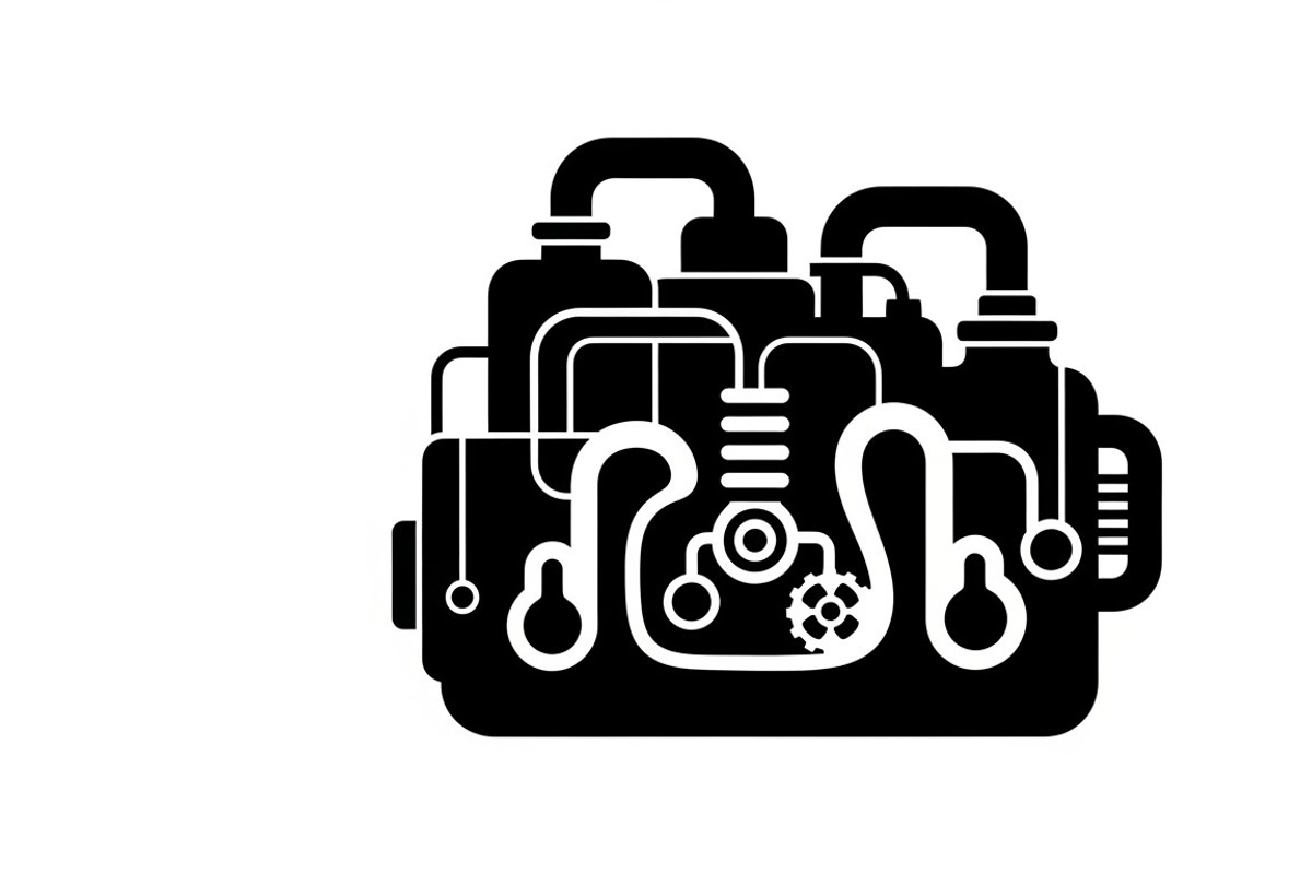 Bold industrial machine silhouette, an Illustration by Amazin_art (Photo 15 of 31)