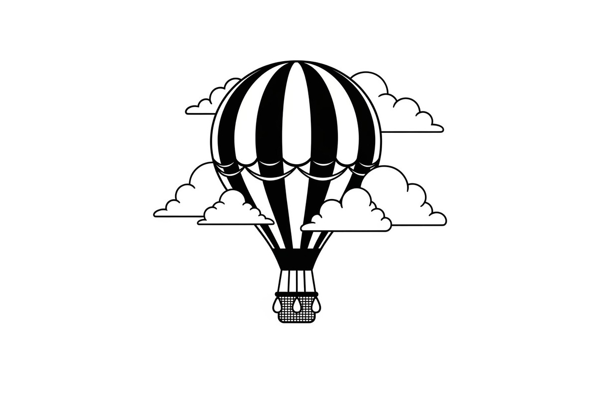 Hot Air Balloon Sky Bundle, an Illustration by yasushie (Photo 2 of 31)