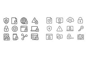 Collection of security icons, a Technology Photo by ZinetroN