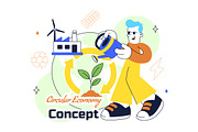 10 Circular Economy Illustration, an Object Illustration by denayunebgt (Thumbnail 4 of 4)