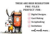 Funny Easter Bunny Peeking Clipart, an Illustration by OK Design (Thumbnail 4 of 6)