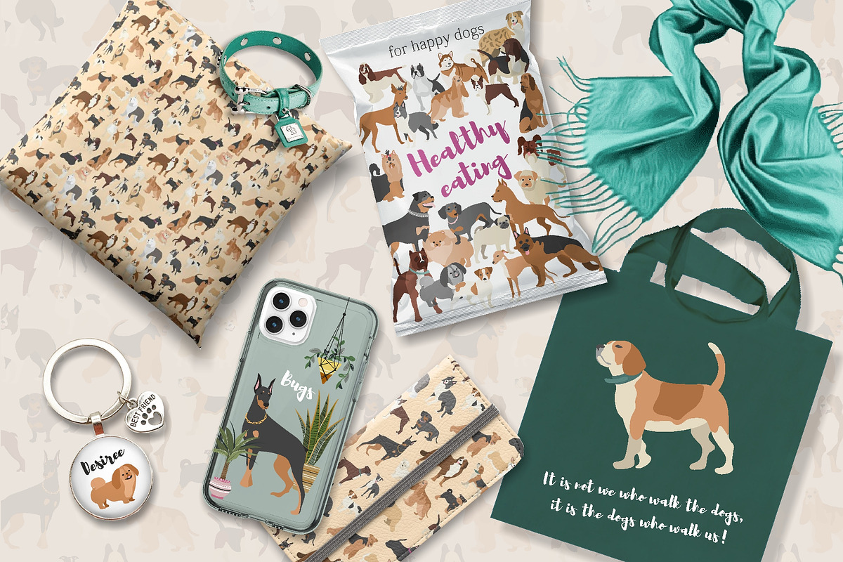 Big collection of 180dog silhouettes, an Animal Illustration by Siriliadka Dreams (Photo 7 of 8)