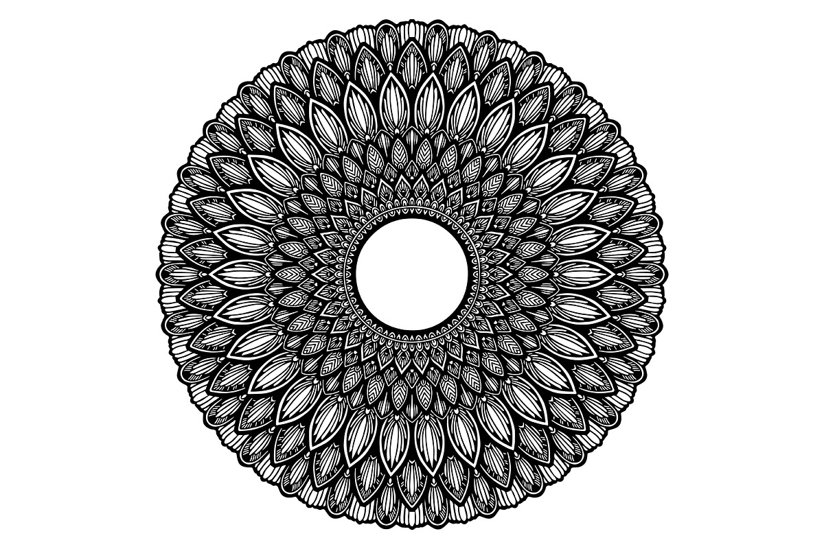 100 Mandalas Vector Set, an Outline Icon by Noree (Photo 3 of 3)