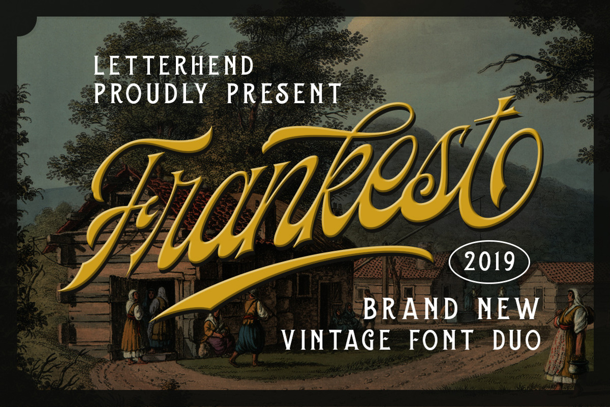 Frankest - The Vintage Font Duo, a Script Font by Letterhend Studio (Photo 11 of 11)