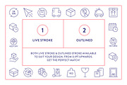 Shipping & Delivery Line Icons, an Outline Icon by Made by Made (Thumbnail 5 of 10)