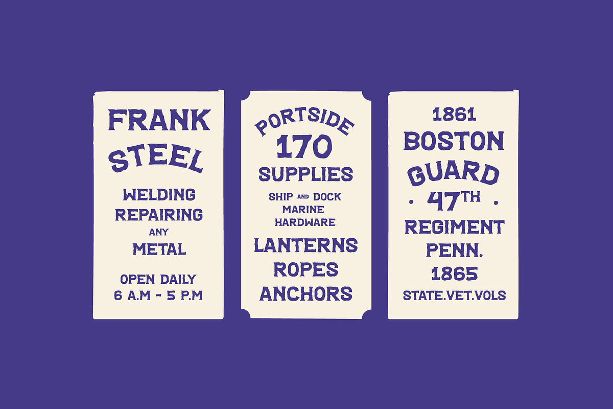 SFC Unionsigns, a Serif Font by Skilline Supply Co. (Photo 3 of 8)
