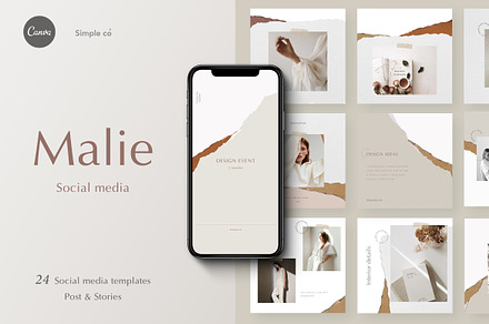 Malie - Social Media Pack, a Social Media Template by Simple có
