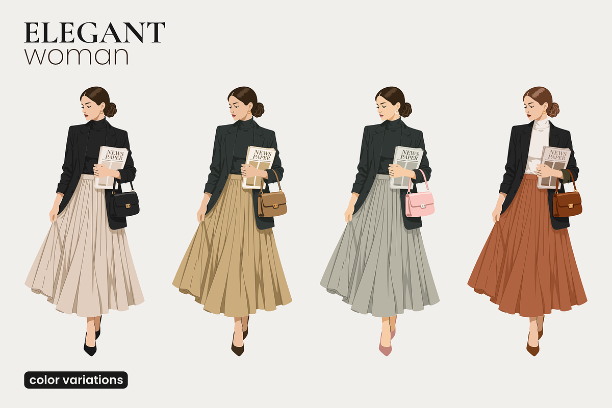 Elegant Women Illustrations, a Person Illustration by moja doodle (Photo 5 of 10)