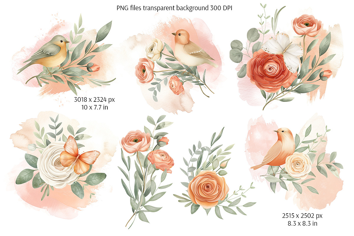 Everbloom Floral Collection, a Decorative Illustration by Anna Druzhkova (Photo 3 of 22)