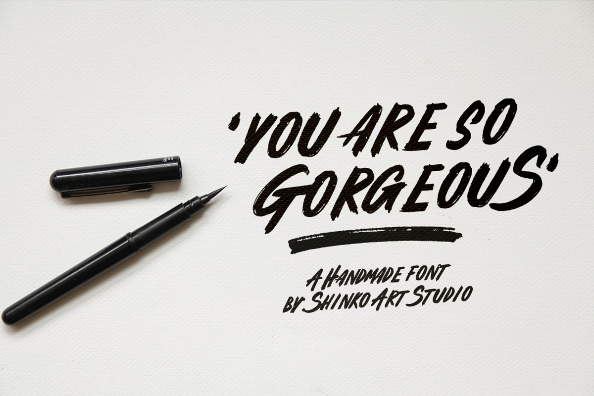 Rivera Brush Font, a Script Font by Shinko Art Studio (Photo 6 of 9)