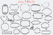 101 doodles clipart + 3 copybook JPG, an Education Illustration by Hello Talii (Thumbnail 3 of 4)