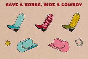 Girls-Only Rodeo: Western Graphics