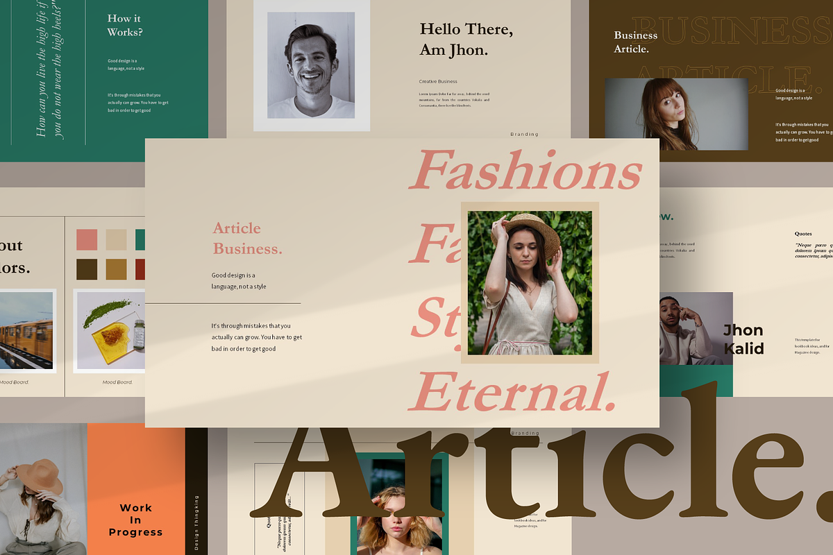 Article Powerpoint Template, a Presentation Template by Yo Slide