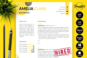 Creative Resume / CV Bundle - Amelia