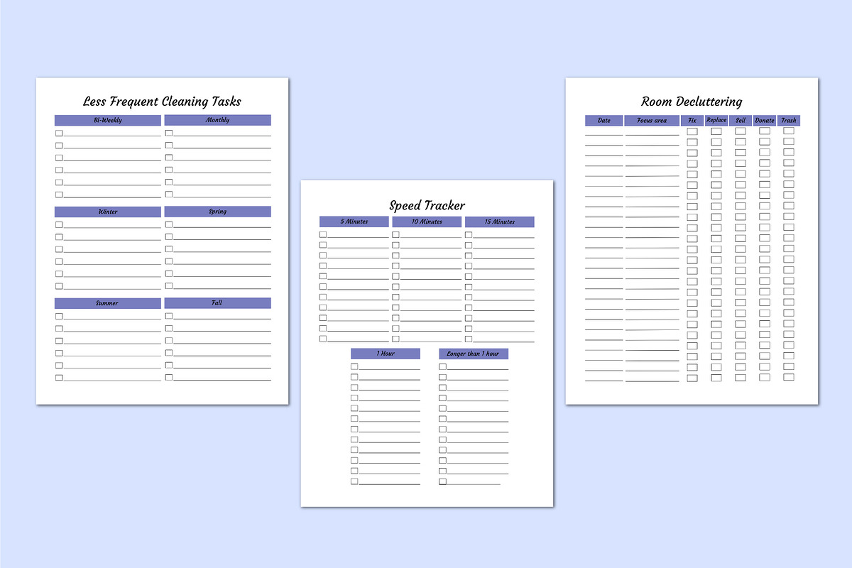 Household Cleaning & Chore Planner., a Stationery Template by Shumaya (Photo 4 of 4)