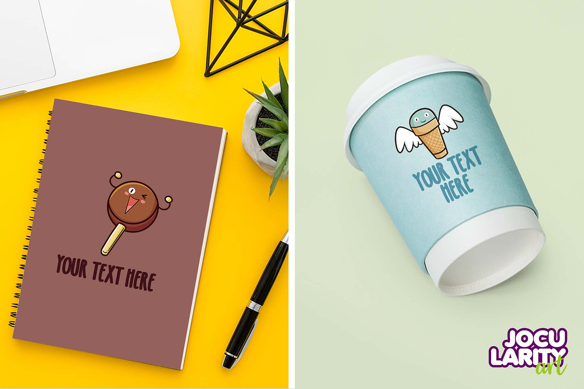 Cute Ice Creams Expression cartoon, a Food Illustration by Jocularity Art (Photo 3 of 3)