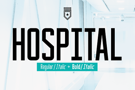 Hospital (Regular & Bold), a Sans Serif Font by ANDR35