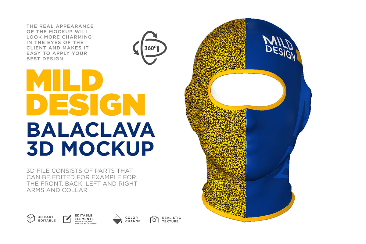 3D Mockup Balaclava, a Mask Mockup by Mildstudio (Photo 4 of 5)