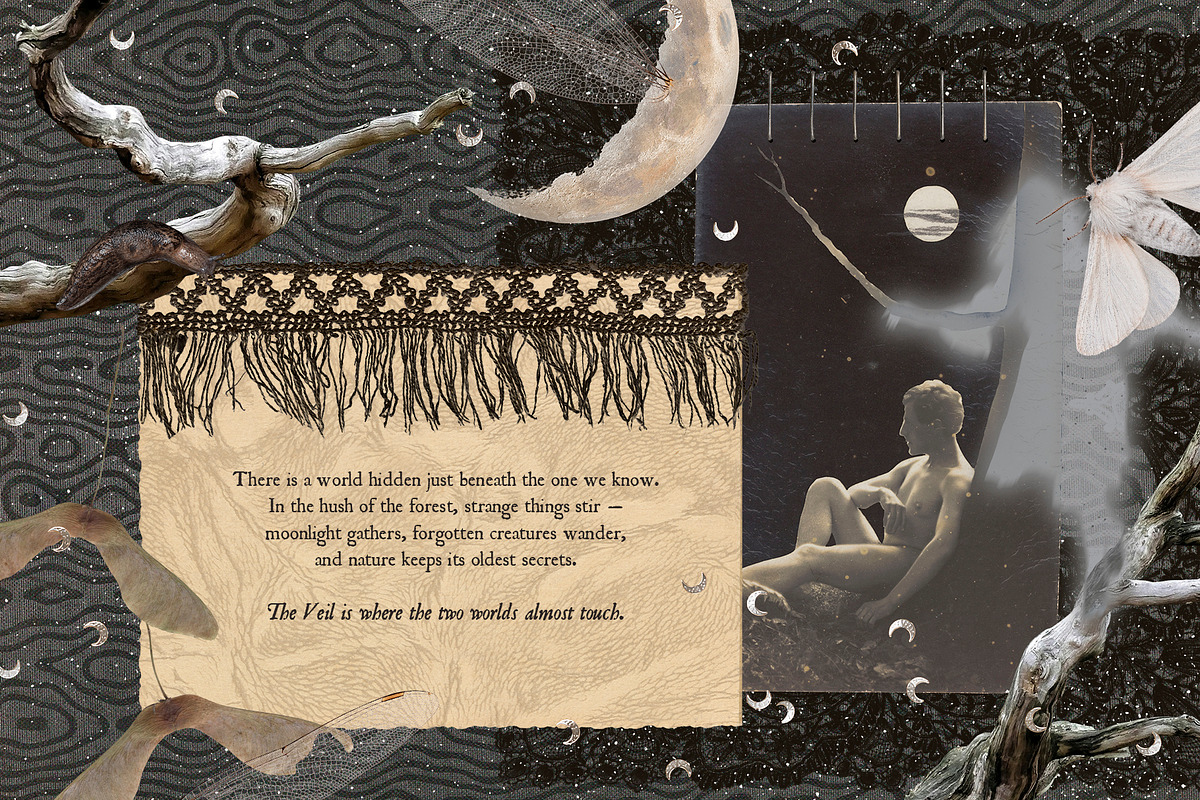 The Veil – Mystical Collage Kit, an Object Graphic by Eva Gentle (Photo 2 of 13)