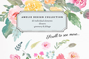 Amelie Watercolor Flower Clipart, an Illustration by Emerald & Ivy Studios (Thumbnail 5 of 5)