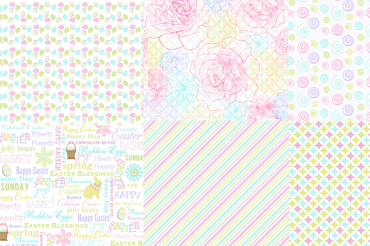 18 Easter/Springtime Pastel Papers preview 2