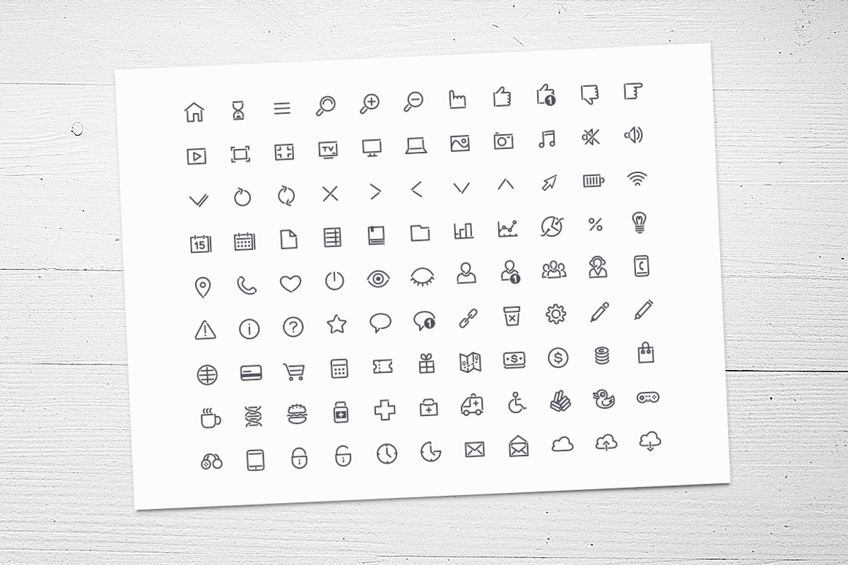 Set of Line Universal Icons preview 2