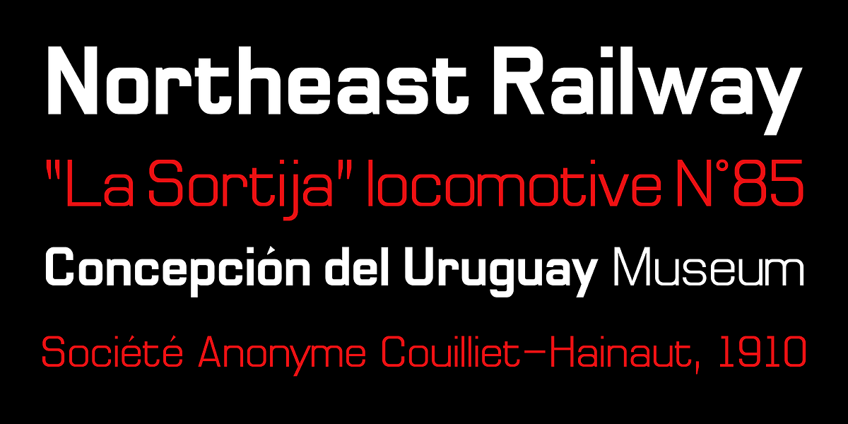 Northeast Railway, a Sans Serif Font by Fabio Ares (Photo 1 of 6)