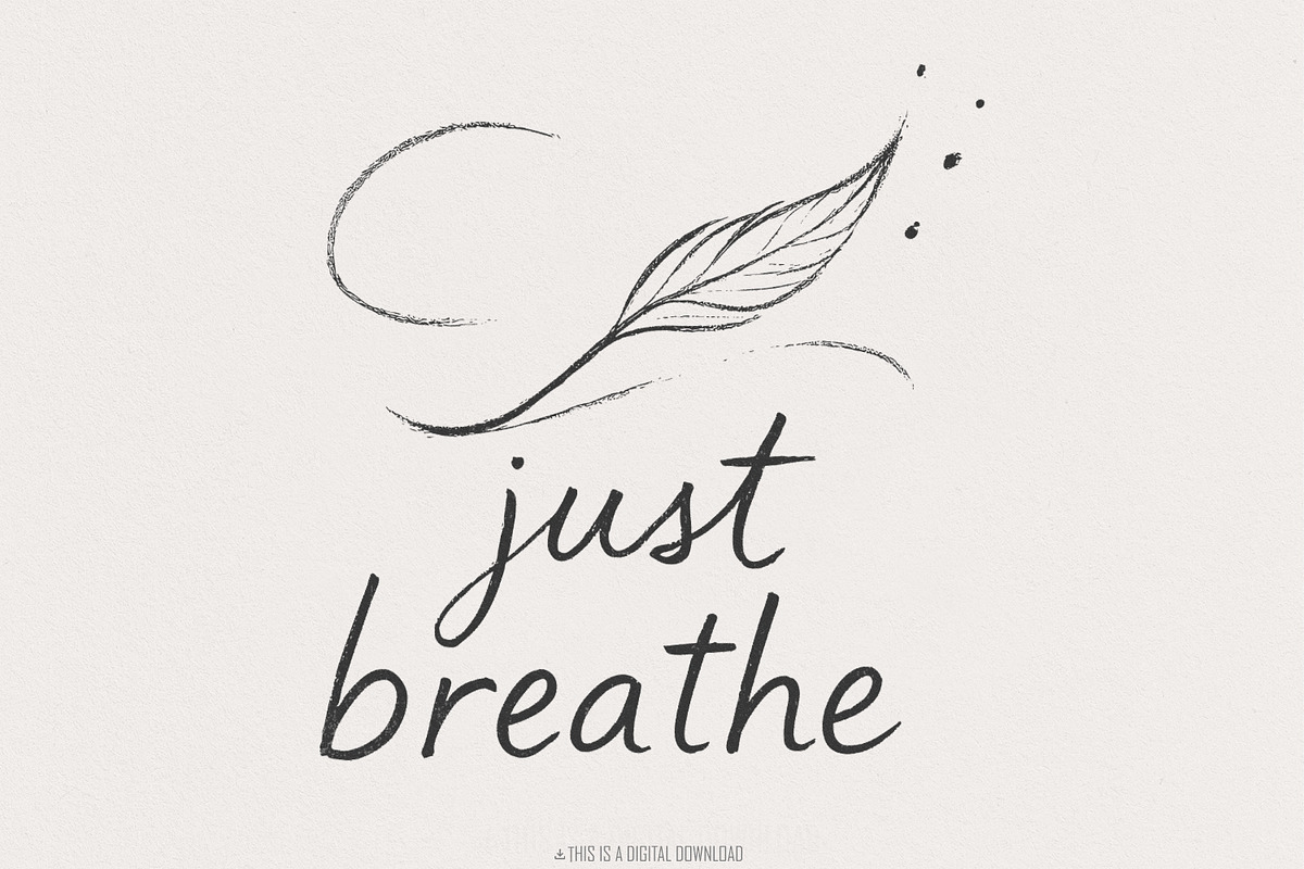 Just Breathe Dandelion png, Digital, an Illustration by SharpMarketplace (Photo 1 of 9)