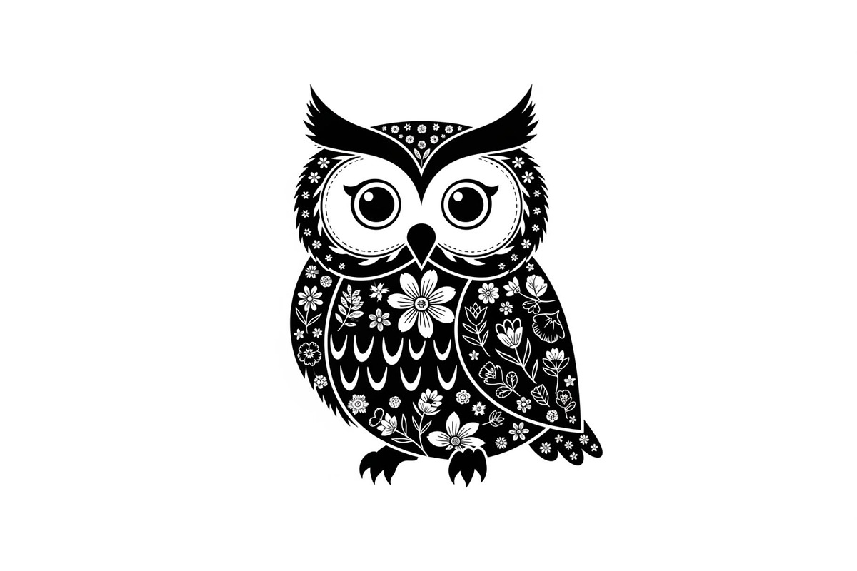 Cute Owl Silhouette Bundle, an Illustration by yasushie (Photo 12 of 31)