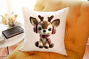Christmas Crochet Reindeer Clipart, an Illustration by Sublimation Artist (Thumbnail 6 of 6)