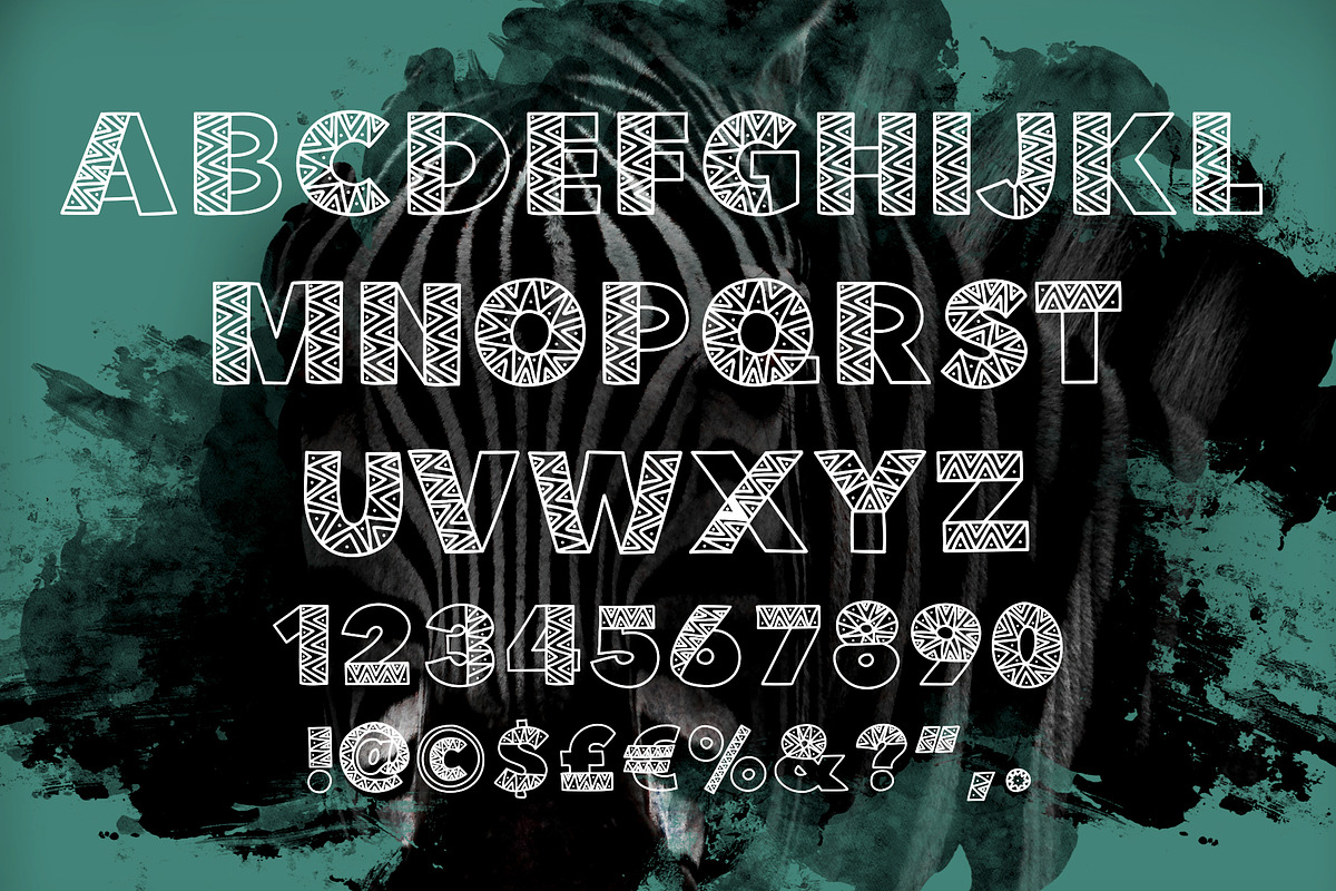 The Dotted Zebra Tribal Display Font preview 2