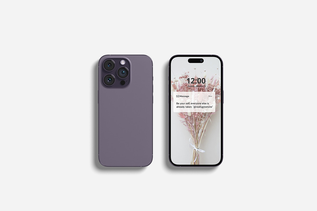 iPhone 14 Pro Mockup, an iPhone Mockup by zuhraabdullah (Photo 10 of 28)