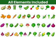 Vegetable Clipart Bundle, a Food Illustration by Awieee1 (Thumbnail 3 of 5)